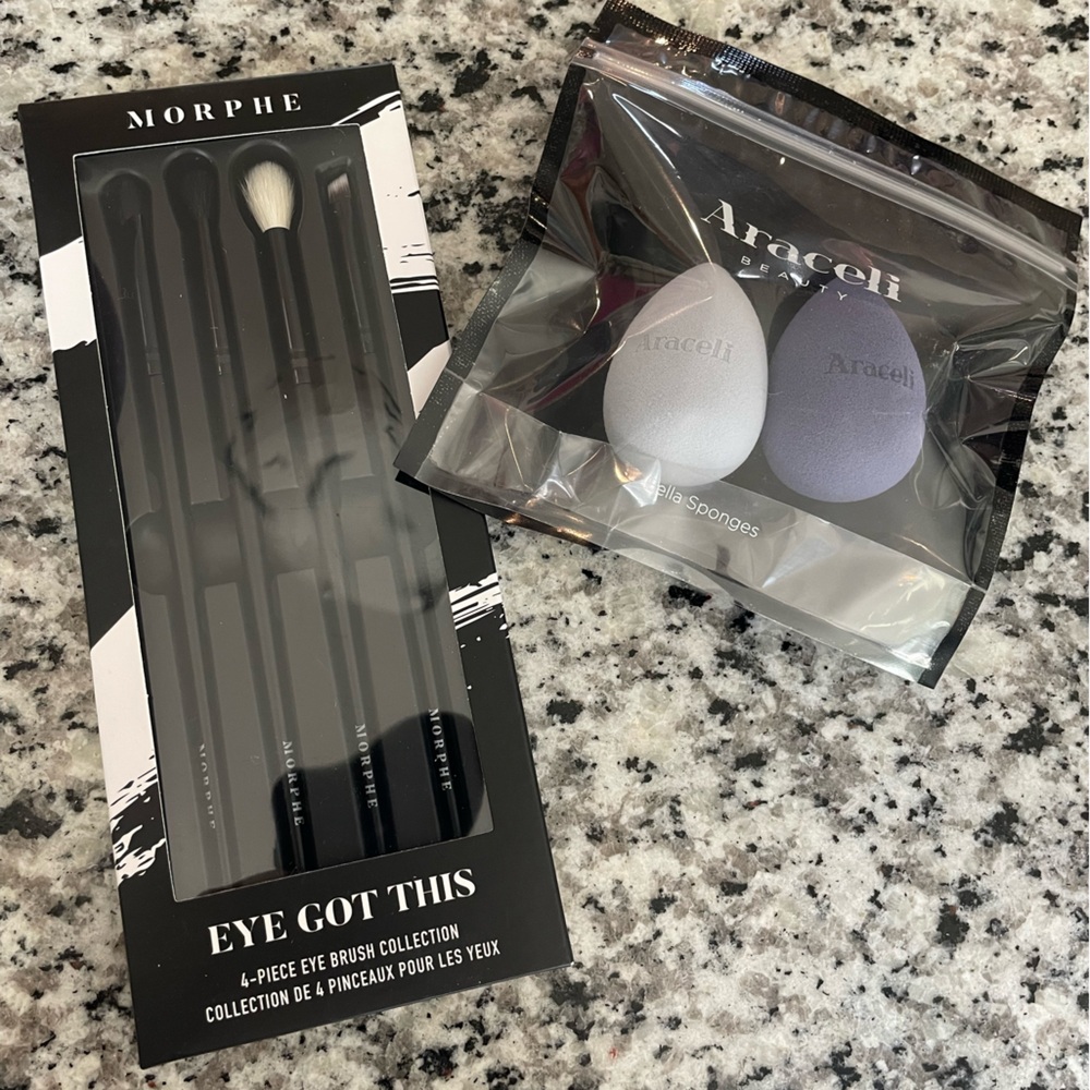 Morphe “Eye Got This” 4 Piece Eye Brush Collection + 2 Araceli Bella Sponges